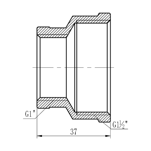 Муфта редукційна SD Forte 1" 1/2 х 1" ВВ SF3574025