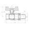 Кран кульовий "Американка" Thermo Alliance Forte прямий 1/2" ВЗ" метелик" SF220W15