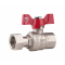 Кран кульовий з накидною гайкою SD Forte 1/2" х  ВР для води прямий SF260W15