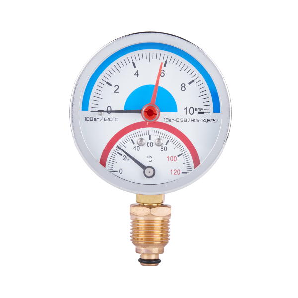 Термоманометр Thermo Alliance Standart нижнього підключення 1/2"З 80мм 120°C 10 бар SD17210B