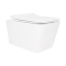 Унітаз підвісний Crow Rimless 520х360х290 мм, White, з сидінням Slim Duroplast/ Soft-close/ Quick Release QT05335170W Qtap