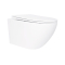 Унітаз підвісний Jay Rimless 520х360х320 мм, White, з сидінням Slim Duroplast/ Soft-close/ Quick Release QT07335176W Qtap