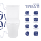 Унітаз підлоговий Swan Rimless 640×360×835 мм, White, з сидінням Slim Duroplast/ Soft-close/ Quick Release QT15222178W Qtap