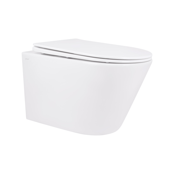 Унітаз підвісний Swan Rimless 520х360х320 мм, White, з сидінням Slim Duroplast/ Soft-close/ Quick Release QT16335178W Qtap
