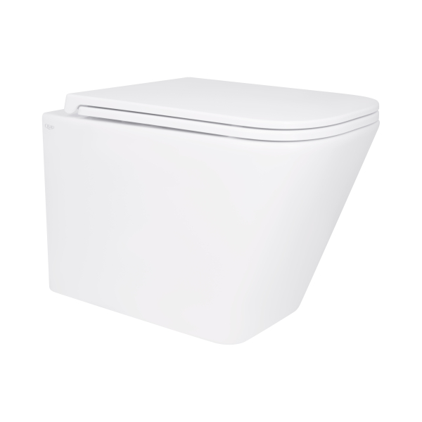 Унітаз підвісний Tern Rimless 490x340x350 мм, White, з сидінням Slim Duroplast/ Soft-close/ Quick Release QT1733052ERW Qtap