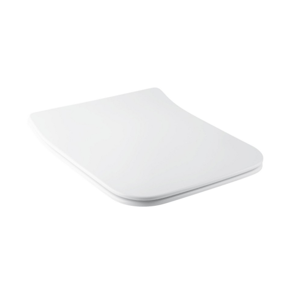 Сидіння для унітаза (Crow) 450x360x55 мм, White, з мікроліфтом, Slim Duroplast, Quick Release QT99SC2170W Qtap