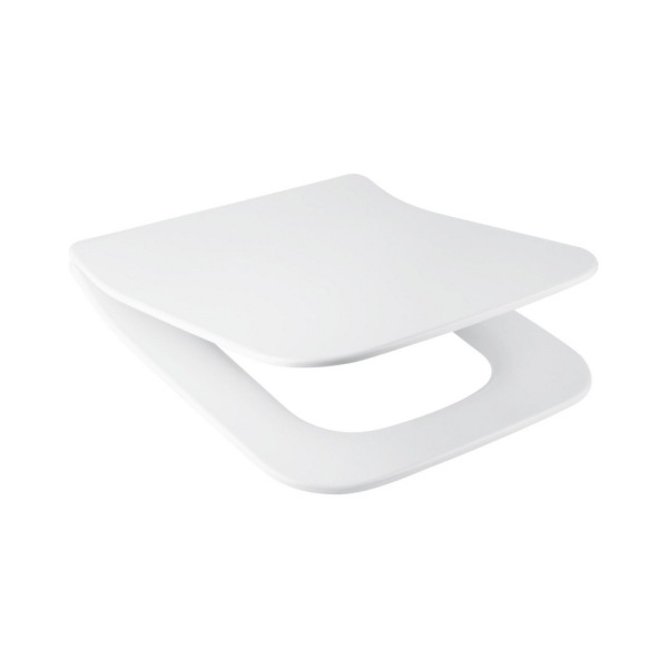 Сидіння для унітаза (Crow) 450x360x55 мм, White, з мікроліфтом, Slim Duroplast, Quick Release QT99SC2170W Qtap