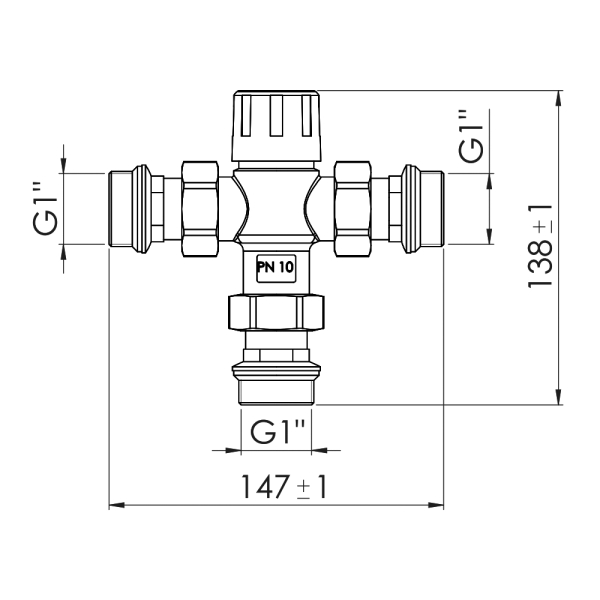 Змішувач термостатичний SD Forte 1" SF010W25