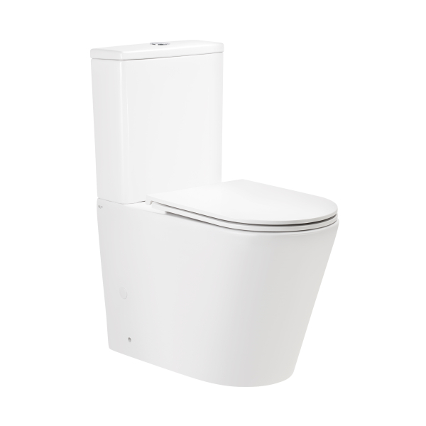 Унітаз підлоговий Scorpio Rimless 680×360×840 мм, White, з сидінням Slim Duroplast/ Soft-close/ Quick Release QT14226002W Qtap