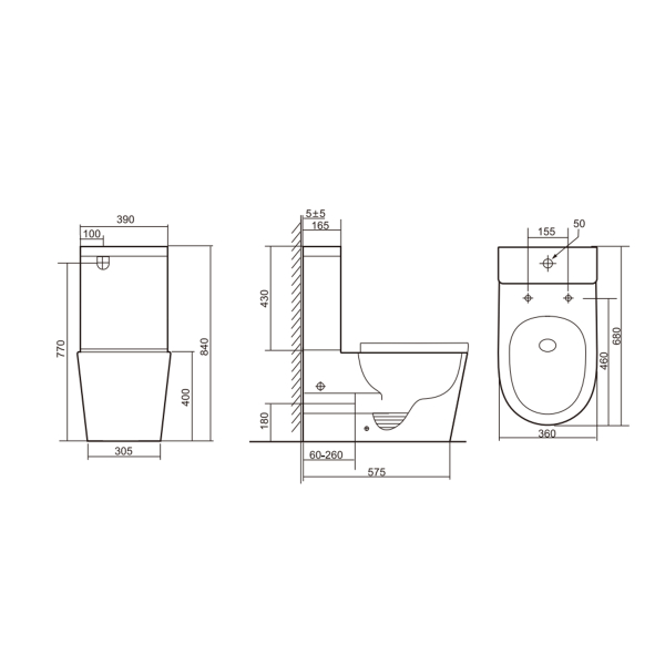 Унітаз підлоговий Scorpio Rimless 680×360×840 мм, White, з сидінням Slim Duroplast/ Soft-close/ Quick Release QT14226002W Qtap