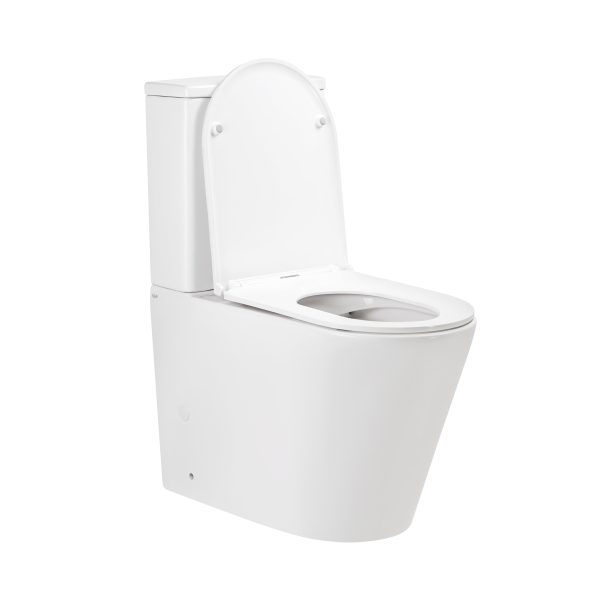 Унітаз підлоговий Scorpio Rimless 680×360×840 мм, White, з сидінням Slim Duroplast/ Soft-close/ Quick Release QT14226002W Qtap