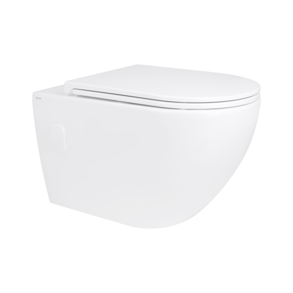 Унітаз підвісний Robin Rimless 575x360x360 мм, White, з сидінням Slim Duroplast/ Soft-close/ Quick Release QT13332141ERW Qtap