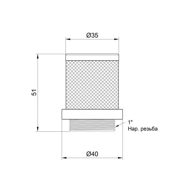 Сітка зворотного клапана SD Plus 1" SD245W25