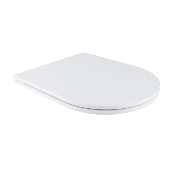Сидіння для унітаза (Robin, Scorpio) 450x365x50 мм, White, з мікроліфтом, Slim Duroplast, Quick Release QT99HXU09W Qtap