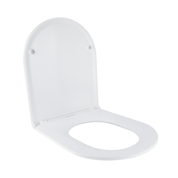 Сидіння для унітаза (Robin, Scorpio) 450x365x50 мм, White, з мікроліфтом, Slim Duroplast, Quick Release QT99HXU09W Qtap