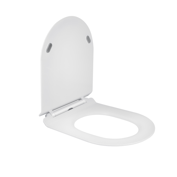 Сидіння для унітаза (Presto) 335х420х35 мм, White, з мікроліфтом, Slim Duroplast, Quick Release QT26991217AW Qtap