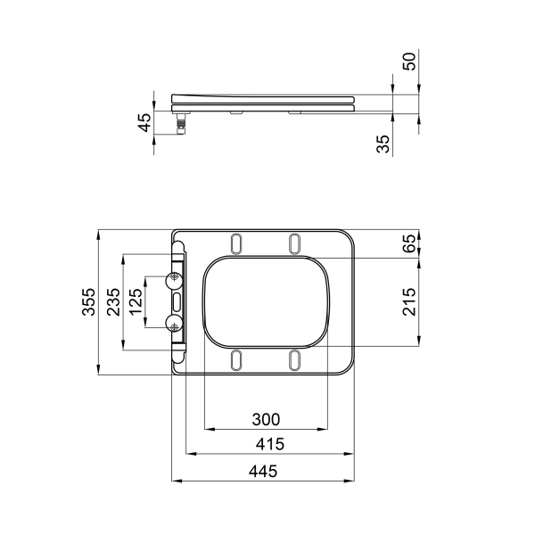 Сидіння для унітаза (Kalao) 345х445х45 мм, White, з мікроліфтом, Slim Duroplast, Quick Release QT08991213AW Qtap