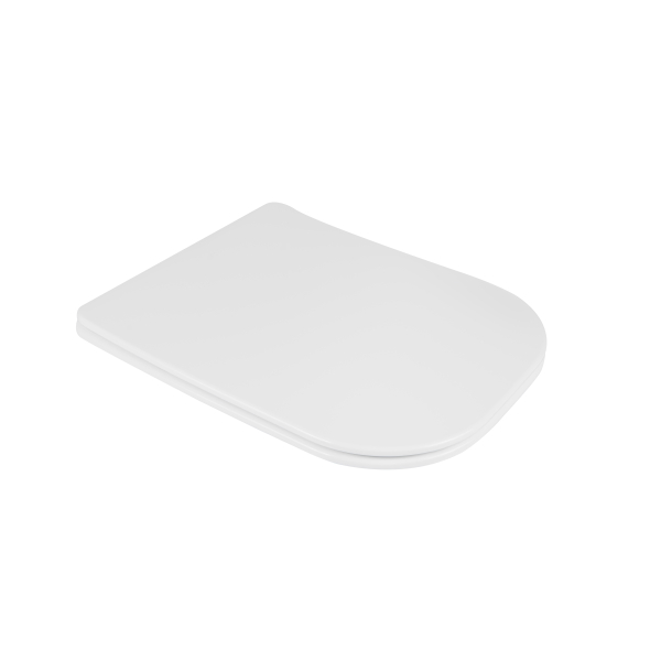 Сидіння для унітазу (Nando) 340х435х45 мм, White, з мікроліфтом, Slim Duroplast, Quick Release QT12991222AW Qtap