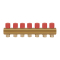 Колектор Icma з регулювальними вентилями 1" 7 виходів №1105 (Red)