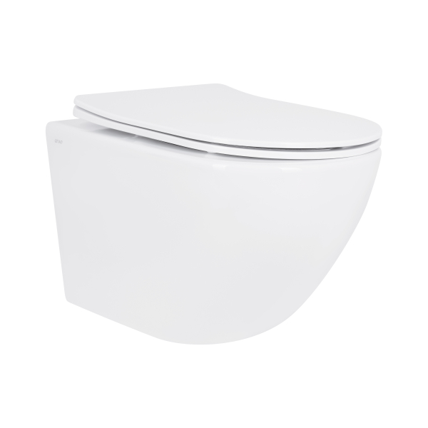Унітаз підвісний Jay Ultra Quiet 485х360х320 мм, White, з сидінням Slim Duroplast/ Soft-close/ Quick Release QT07335177W Qtap