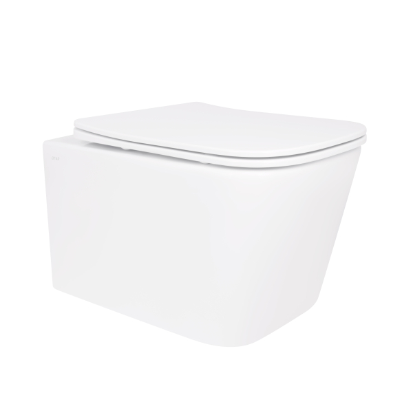 Унітаз підвісний Crow Ultra Quiet 490х360х290 мм, White, з сидінням Slim Duroplast/ Soft-close/ Quick Release QT05335171W Qtap