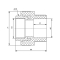Муфта PPR Blue Ocean 40 x 1" 1/4 ВР