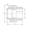 Муфта PPR Blue Ocean 50 x 1" 1/2 ВР