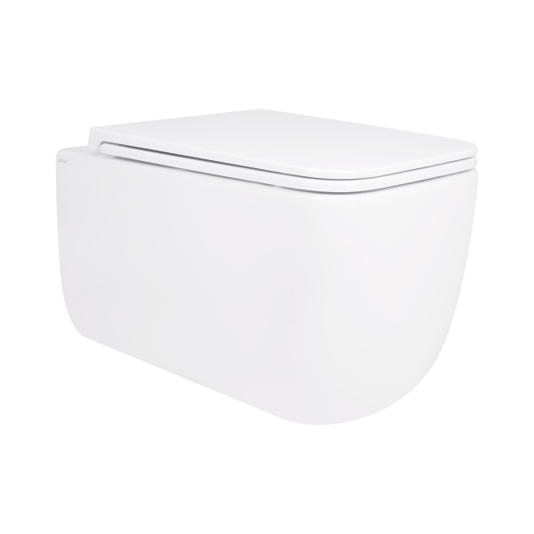 Унітаз підвісний Gemini Ultra Quiet 530х365х373 мм, White, з сидінням Slim Duroplast/ Soft-close/ Quick Release QT2533076EUQW Qtap