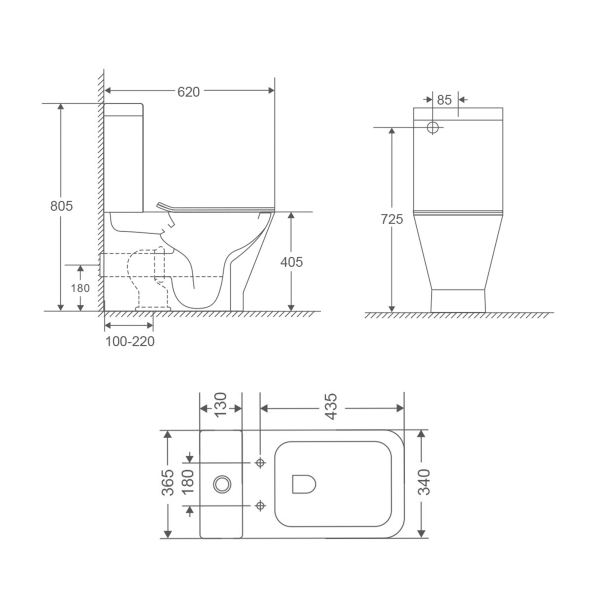 Унітаз підлоговий Cardinal Ultra Quiet 620x365x805 мм, White, з сидінням Slim Duroplast/ Soft-close/ Quick Release QT04222168AUQ3W Qtap