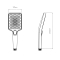 Лійка для ручного душу Qtap Rucni 140x95 мм прямокутна QTRUC125BLM45959 Black Matt