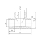 Трійник PPR Blue Ocean 50 x 25 x 50 редукційний
