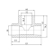 Трійник PPR Blue Ocean 50 x 32 x 50 редукційний