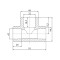 Трійник PPR Blue Ocean 63 x 32 x 63 редукційний