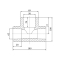 Трійник PPR Blue Ocean 63 x 50 x 63 редукційний