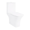 Унітаз підлоговий Presto Quadro Rimless 650х340х790 мм, White, з сидінням Slim Duroplast/ Soft-close/ Quick Release QT24221215AW Qtap