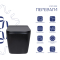 Унітаз підвісний Tern New Ultra Quiet 490x365x325 мм, Matt Black, з сидінням Slim Duroplast/ Soft-close/ Quick Release QT17332303ASMB Qtap