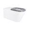 Унітаз підлоговий Freedom Rimless 800x365x435 мм, White, інклюзивний з сидінням Slim Duroplast/ Soft-close/ Quick Release QT22223368W Qtap