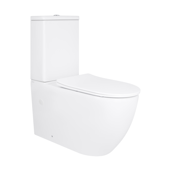 Унітаз підлоговий Grand Ultra Quiet 660x360x800 мм, White, з сидінням Slim Duroplast/ Soft-close/ Quick Release QT26228301W Qtap