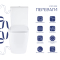 Унітаз підлоговий Stenava Rimless 640x370x810 мм, White, з сидінням Slim Duroplast/ Soft-close/ Quick Release QT27228303W Qtap