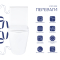 Унітаз підлоговий Dove Rimless 605x370x800 мм, White, з сидінням Slim Duroplast/ Soft-close/ Quick Release QT06228380BW Qtap