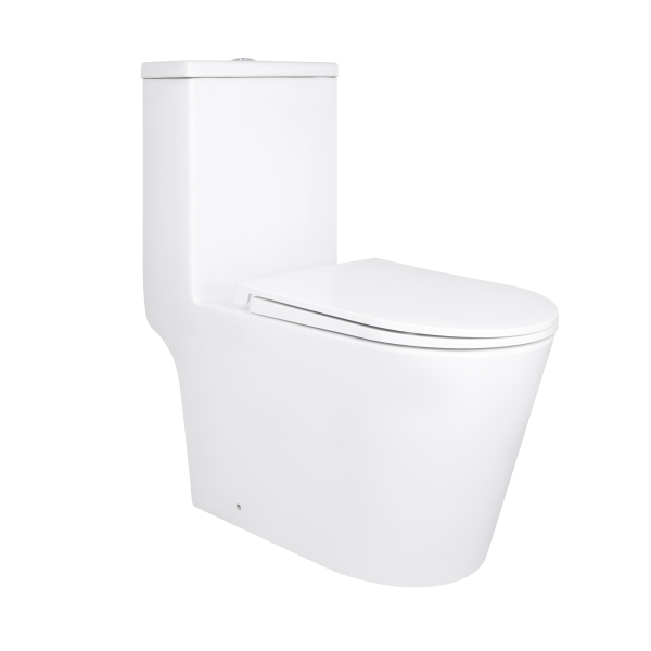 Унітаз-моноблок підлоговий Kolibri Ultra Quiet 690x360x790 мм, White, з сидінням Slim Duroplast/ Soft-close/ Quick Release QT10226380W Qtap