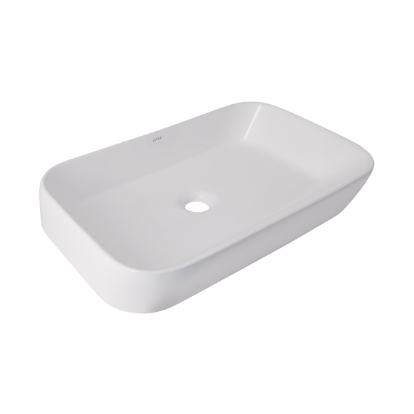 Раковина накладна Scorpio 550х390х120 мм, White, прямокутна, без донного клапана QT14112243WN Qtap