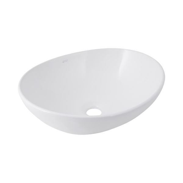 Раковина накладна Dove 415x340x140 мм, White, овальна, без донного клапана QT06116062AW Qtap