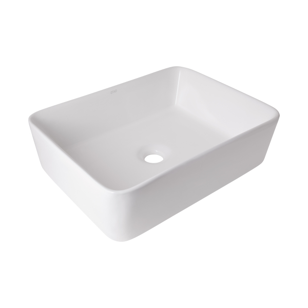 Раковина накладна Tern 480х370х135 мм, White, прямокутна, без донного клапана QT17116069W Qtap