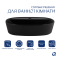 Раковина накладна Scorpio 500x380x120 мм, Matt Black, овальна, без донного клапана QT146533MB Qtap