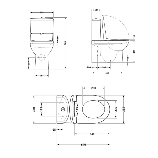 Унітаз підлоговий Swan Ultra Quiet 640x360x835 мм, White, з сидіннмя Slim Duroplast/ Soft-close/ Quick Release QT16222182TW Qtap