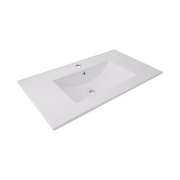 Раковина врізна меблева Albatross 820х460х180 мм, White, прямокутна, без донного клапана QT01113080CW1 Qtap