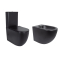 Акційний набір: Унітаз напольний Robin Ultra Quiet QT13226083AMB 660x360x855 Black + Біде напольне Robin QT13442141CMB 565x360x405 Black