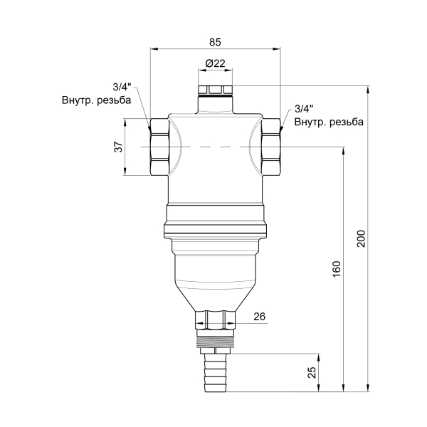 Самопромивний фільтр Icma 3/4" №745