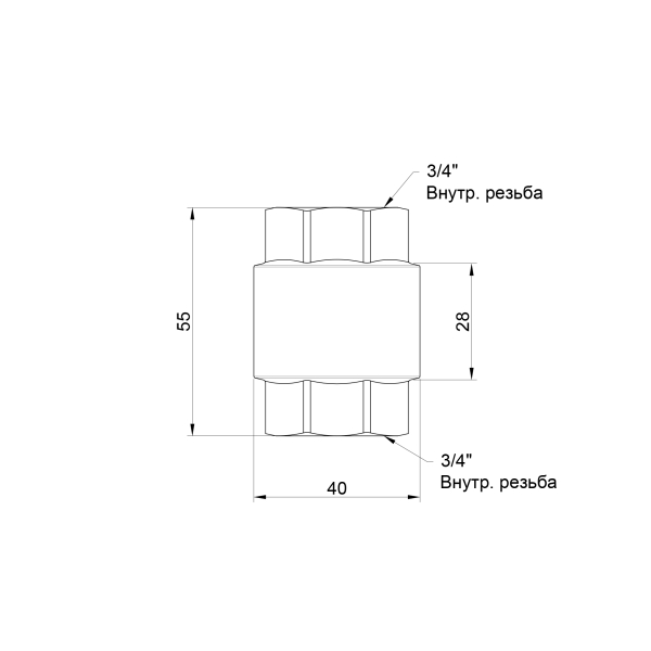 Зворотний клапан SD Forte 3/4" SF240W20